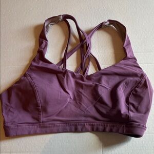 lululemon athletica Mauve Crisscross Strappy Sports Bra